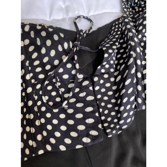 For Love and Lemons Kat Long Sleeve Corset Top Polka Dot XS NWT - Picture 6 of 8